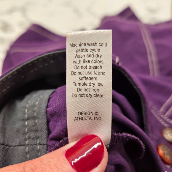 Athleta Whatever Size 4P Deep Purple Pleated Summer Casual Skort - Picture 11 of 11